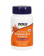 Vitamin D-3 5000 IU 240 sgels by NOW